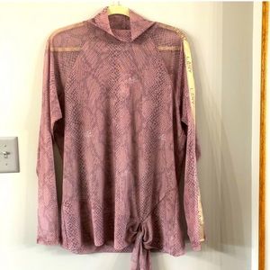 NWT LaLa Anthony x Ashley Stewart Mesh Pink Top